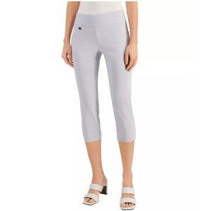 Alfani Silver Pull-On Capri with Tummy-Control